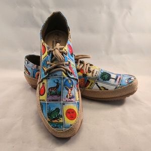 Ikal' bloom loterria shoes from Chiapas Mexico